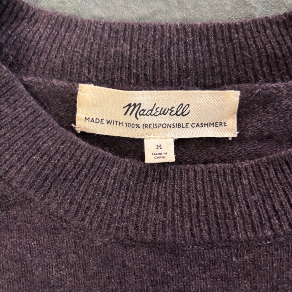 Madewell Women’s Cashmere Sweater - Dark Brown/purple